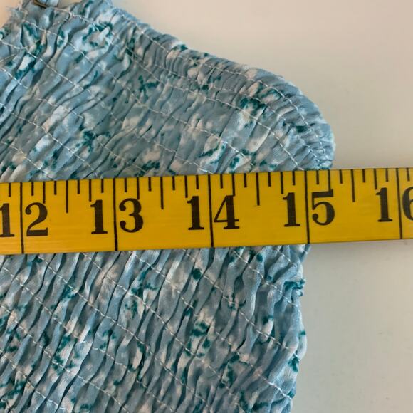 OLI & HALI Jumpsuit‎ Large Boho Floral Wide Leg W/Tiered Ruffle Hem Smocked Bust - Picture 13 of 14